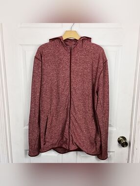 Lululemon Jacket Hoodie XL Mens Red Heather Full Zip Surge Warm Rulu Tech Run